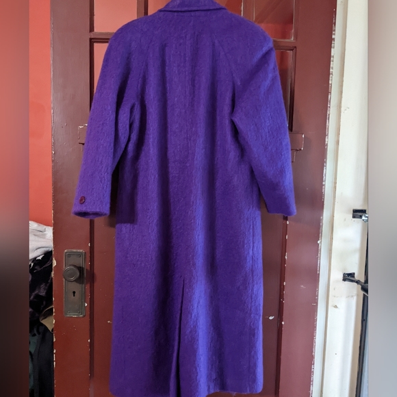 Vintage Elegant Fashions purple mohair/wool blend coat - Picture 7 of 14